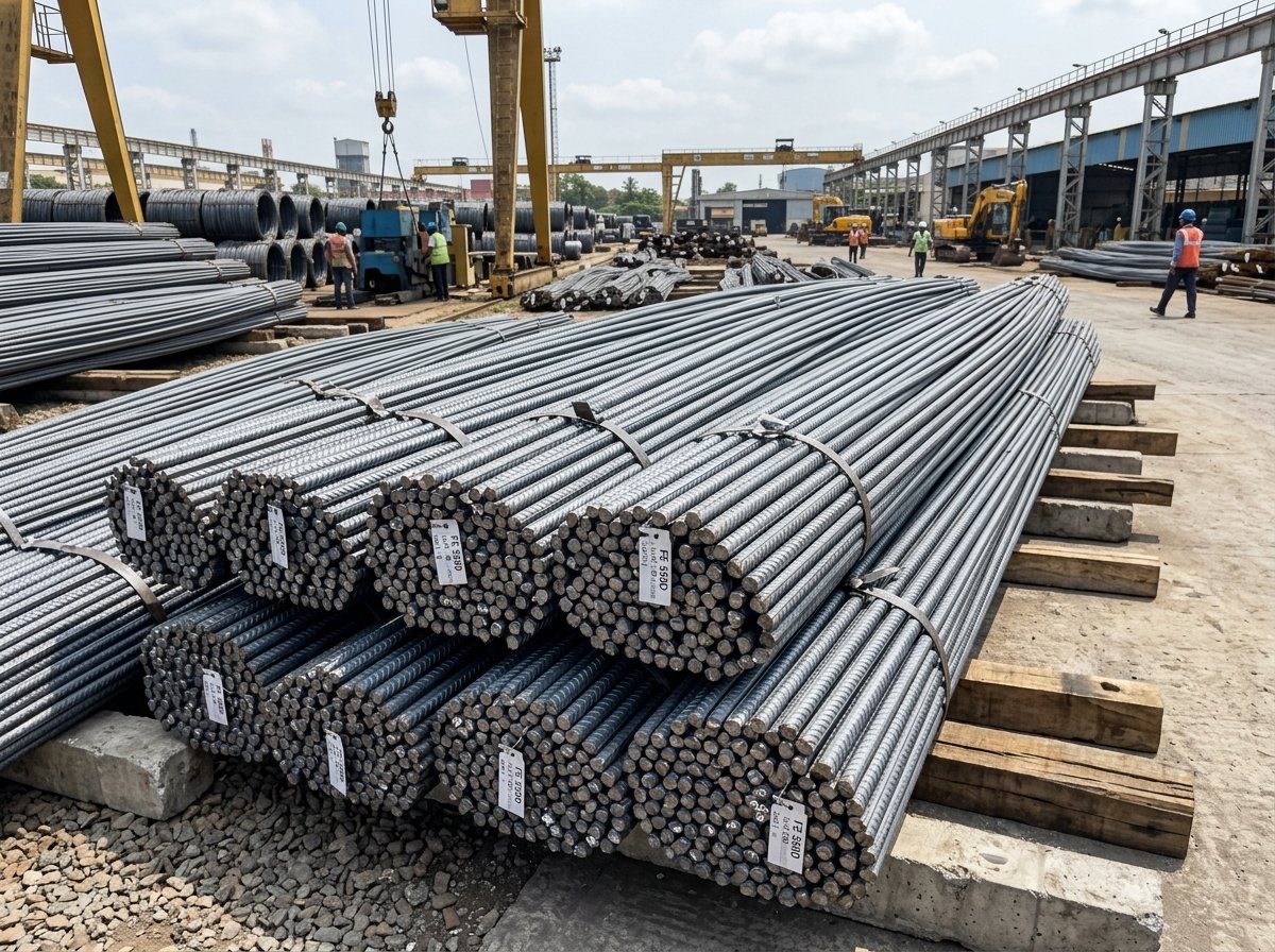 Fe 550D TMT Steel Bars Pallel